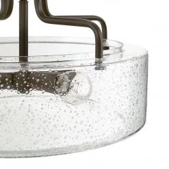 LNC Clear-glass Semi-flush Mount Ceiling Light-Clearance