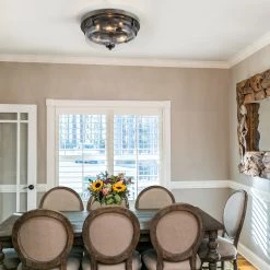 Hot Sale LNC Flush Mount Ceiling Light-3 Lights