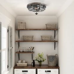 Hot Sale LNC Flush Mount Ceiling Light-3 Lights