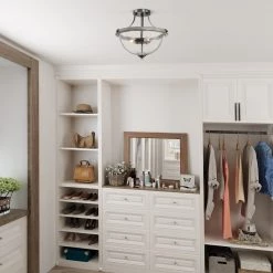 LNC Glass Globe Flush Mount Light