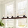LNC Wood Iron Chandelier-Open Box