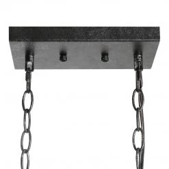 LNC Wood And Metal Chandelier-Open Box Lighting