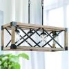 LNC Wood And Metal Chandelier-Open Box Lighting