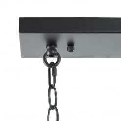 Hot Sale LNC Rectangle Wood Chandelier-5 Lights