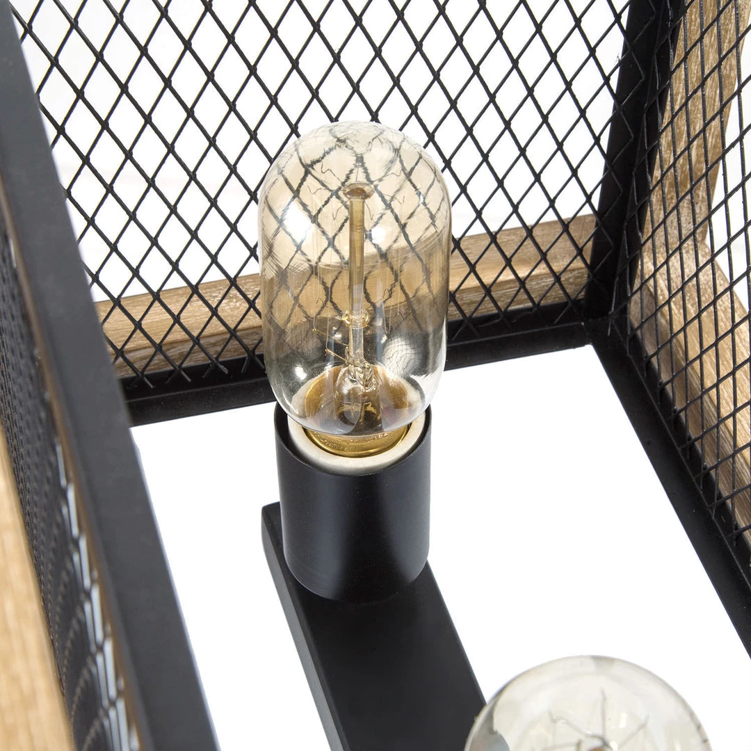 LNC Rectangle Wood Chandelier-Open Box 14 LNC Rectangle Wood Chandelier-Open Box