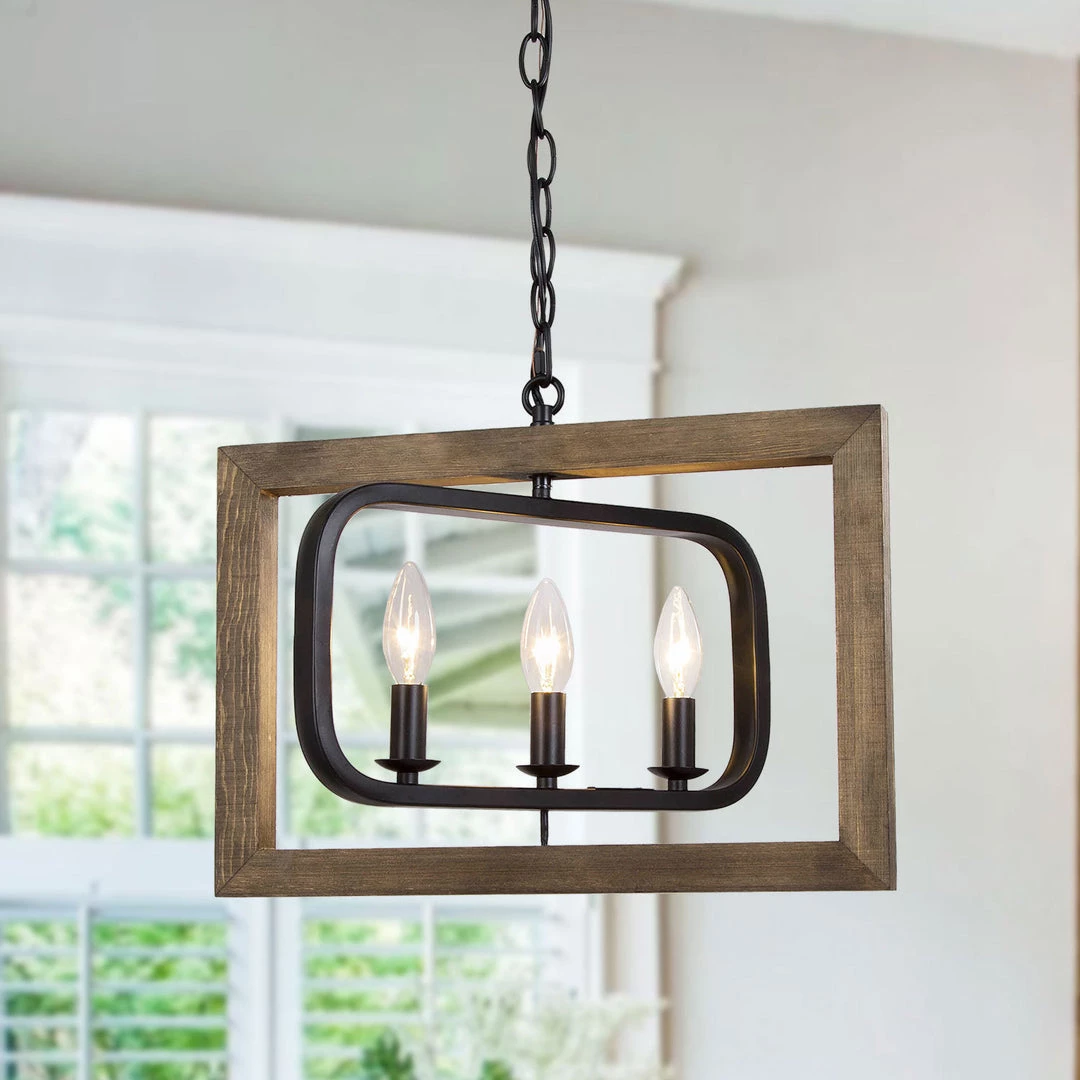 LNC Wood Geometric Farmhouse Chandelier-Clearance Lighting 3 LNC Wood Geometric Farmhouse Chandelier-Clearance Lighting