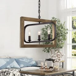 LNC Wood Geometric Farmhouse Chandelier-Clearance Lighting 21 LNC Wood Geometric Farmhouse Chandelier-Clearance Lighting