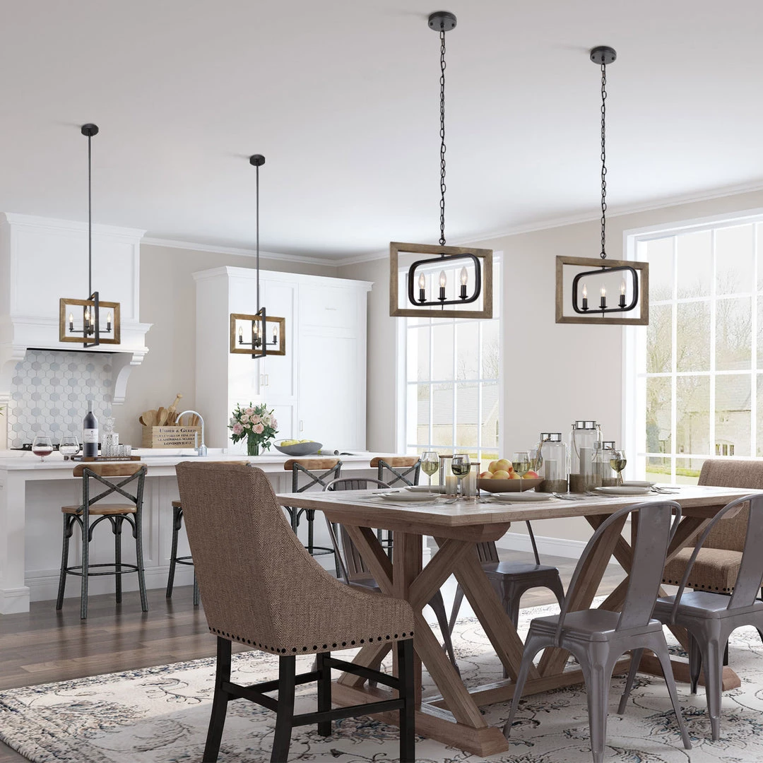 LNC Wood Geometric Farmhouse Chandelier-Clearance Lighting 6 LNC Wood Geometric Farmhouse Chandelier-Clearance Lighting