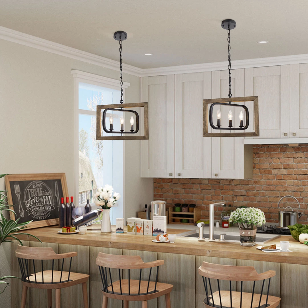 LNC Wood Geometric Farmhouse Chandelier-Clearance Lighting 4 LNC Wood Geometric Farmhouse Chandelier-Clearance Lighting