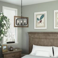 LNC Wood Geometric Farmhouse Chandelier-Clearance Lighting 26 LNC Wood Geometric Farmhouse Chandelier-Clearance Lighting