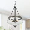 LNC Modern Drum-shaped Glass Chandelier-3 Lights Hot Sale