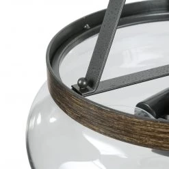 LNC Modern Drum-shaped Glass Chandelier-3 Lights Hot Sale