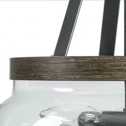 LNC Modern Drum-shaped Glass Chandelier-3 Lights Hot Sale