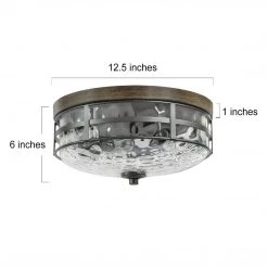 Uolfin Lighting LNC Glass Modern Flush-mount Light