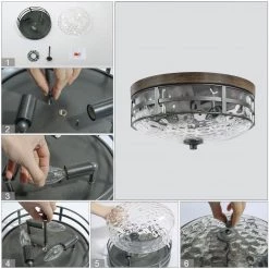 Uolfin Lighting LNC Glass Modern Flush-mount Light