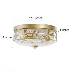 LNC Gold Glass Modern Flush-mount Light Hot Sale
