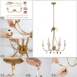 LNC Modern Glam Chandelier-Clearance Lighting