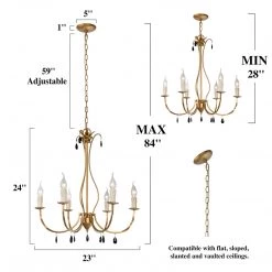 LNC Modern Glam Chandelier-Clearance Lighting