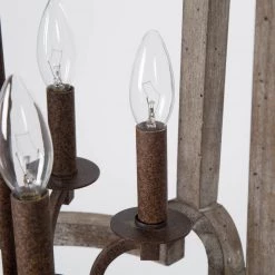 LNC Farmhouse Cylindrical Drum Chandeliers- 5 Lights-Open Box