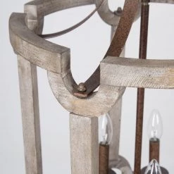 LNC Farmhouse Cylindrical Drum Chandeliers- 5 Lights