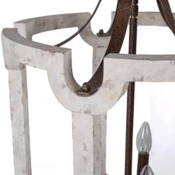 LNC Farmhouse Wood Chandelier-Open Box Lighting