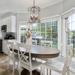 LNC Farmhouse Wood Chandelier-Open Box Lighting