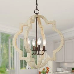 LNC Mini Cage Chandelier-4 Lights-Clearance Lighting