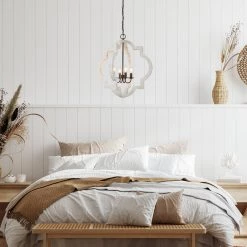 LNC Mini Cage Chandelier-4 Lights-Clearance Lighting