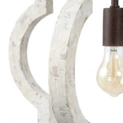 Google LNC Farmhouse White-washed Wood Chandeliers-Clearance