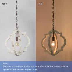 Google LNC Farmhouse White-washed Wood Chandeliers-Clearance