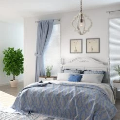 Google LNC Farmhouse White-washed Wood Chandeliers-Clearance