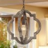 Hot Sale LNC Rustic Farmhouse Wood Pendant