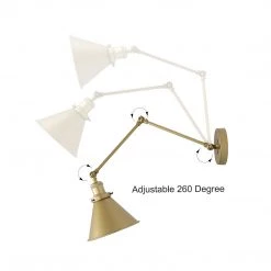 Modern LNC Swing Arm Gold Sconce