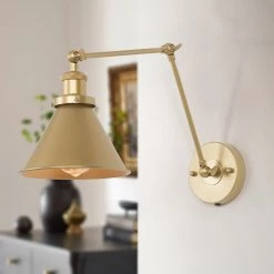 Modern LNC Swing Arm Gold Sconce