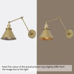 Modern LNC Swing Arm Gold Sconce