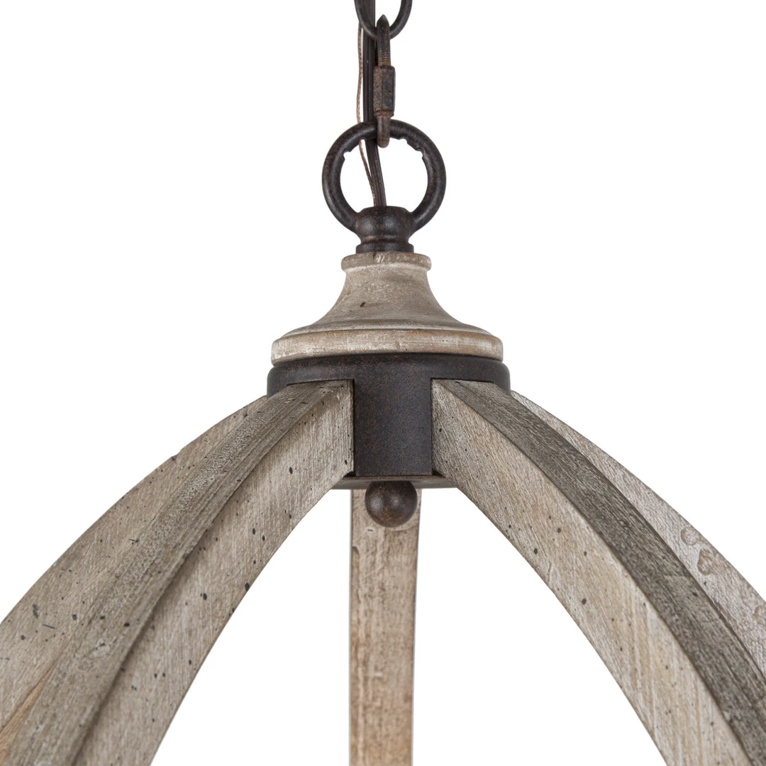 LNC Wooden Wine Barrel Chandelier-5 Lights 6 LNC Wooden Wine Barrel Chandelier-5 Lights