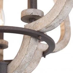 LNC Wooden Wine Barrel Chandelier-5 Lights 16 LNC Wooden Wine Barrel Chandelier-5 Lights