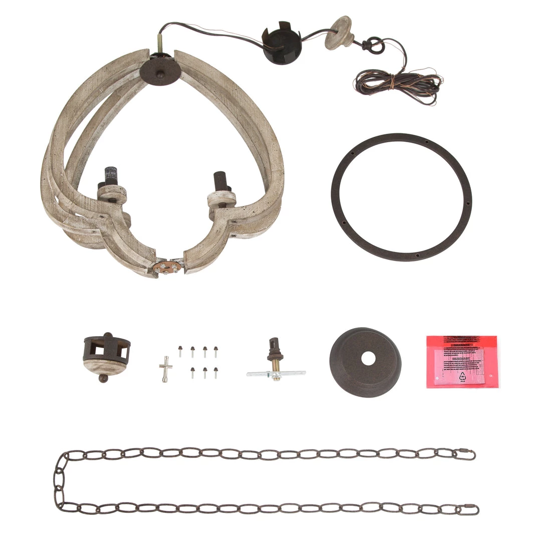 LNC Wooden Wine Barrel Chandelier-5 Lights 8 LNC Wooden Wine Barrel Chandelier-5 Lights