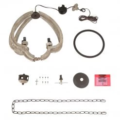 LNC Wooden Wine Barrel Chandelier-Open Box