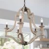 Uolfin Hot Sale LNC Weathered Wood Farmhouse Chandelier-5 Lights