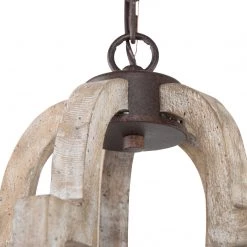 Uolfin Hot Sale LNC Weathered Wood Farmhouse Chandelier-5 Lights