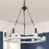 LNC Natural Wood Ring Chandelier-Open Box Lighting 1 LNC Natural Wood Ring Chandelier-Open Box Lighting