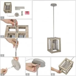 LNC Farmhouse Wooden Pendant-Clearance Lighting 27 LNC Farmhouse Wooden Pendant-Clearance Lighting