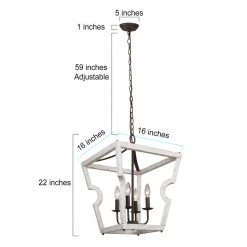 Uolfin LNC Farmhouse Wooden Chandelier-Clearance