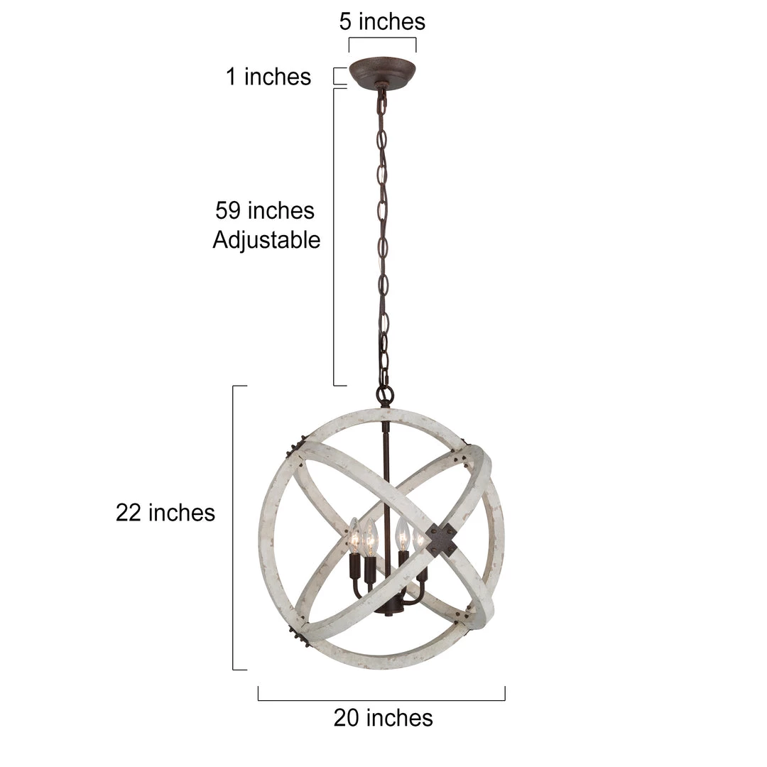 Uolfin LNC White-washed Farmhouse Chandelier-Clearance 5 Uolfin LNC White-washed Farmhouse Chandelier-Clearance