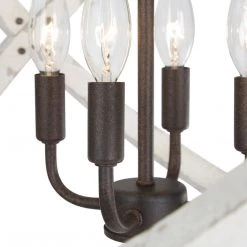 Uolfin LNC White-washed Farmhouse Chandelier-Clearance 18 Uolfin LNC White-washed Farmhouse Chandelier-Clearance