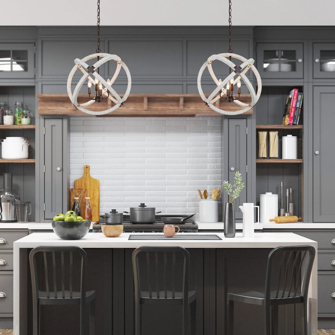 Uolfin LNC White-washed Farmhouse Chandelier-Clearance 4 Uolfin LNC White-washed Farmhouse Chandelier-Clearance