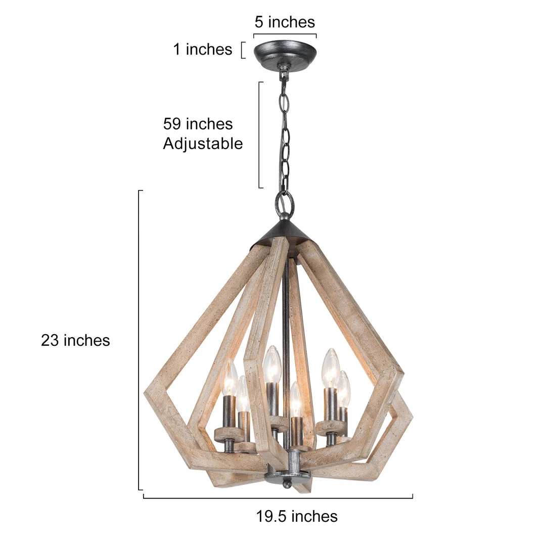 Uolfin LNC Diamond Wooden Farmhouse Chandeliers-Clearance Hot Sale 4 Uolfin LNC Diamond Wooden Farmhouse Chandeliers-Clearance Hot Sale