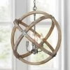 Uolfin Hot Sale LNC Orb Farmhouse Globe Hanging Chandelier-4 Lights