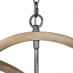 Uolfin Hot Sale LNC Orb Farmhouse Globe Hanging Chandelier-4 Lights